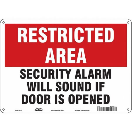 Condor Safety Sign, 10 in Height, 14 in Width, Aluminum, Horizontal Rectangle, English, 473F34 473F34
