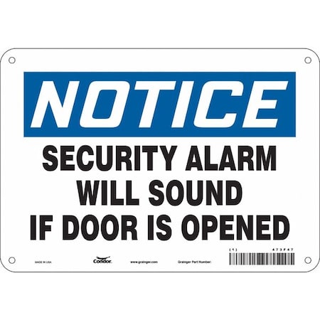 Condor Safety Sign, 7 in Height, 10 in Width, Aluminum, Vertical Rectangle, English, 473F47 473F47