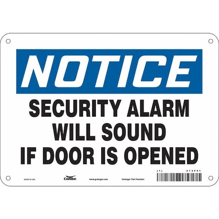Condor Safety Sign, 7 in Height, 10 in Width, Polyethylene, Vertical Rectangle, English, 473F51 473F51