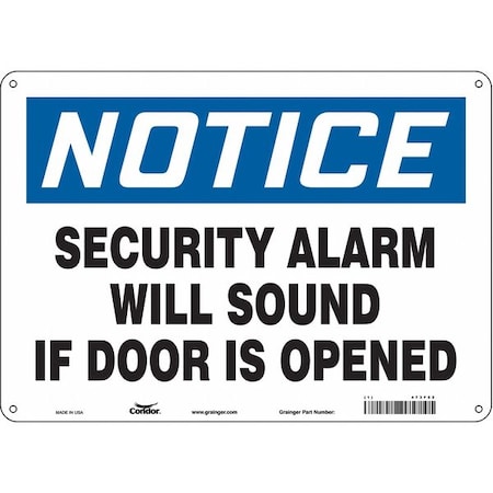 Condor Safety Sign, 10 in Height, 14 in Width, Polyethylene, Horizontal Rectangle, English, 473F52 473F52
