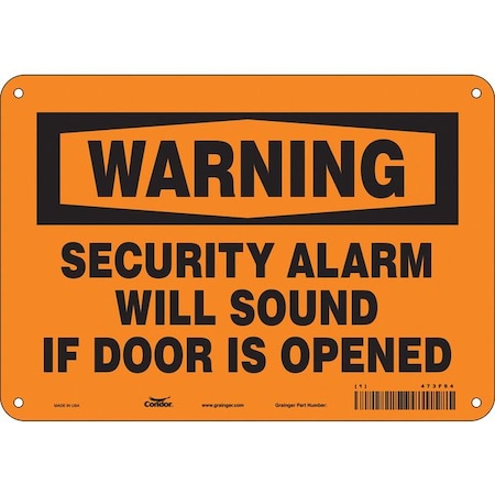Condor Safety Sign, 7 in Height, 10 in Width, Aluminum, Vertical Rectangle, English, 473F64 473F64
