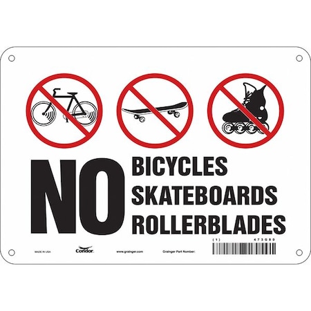 Condor Safety Sign, 7 in Height, 10 in Width, Aluminum, Vertical Rectangle, English, 473G80 473G80
