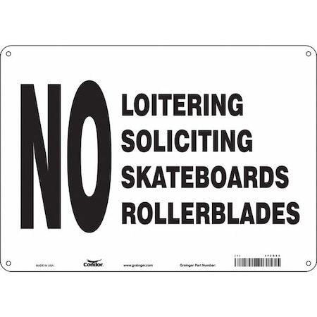 Condor Safety Sign, 10 in Height, 14 in Width, Aluminum, Horizontal Rectangle, English, 473G93 473G93