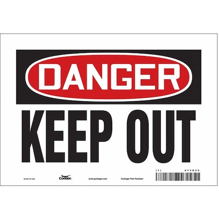 Condor Safety Sign, 7 in Height, 10 in Width, Vinyl, Vertical Rectangle, English, 473G20 473G20