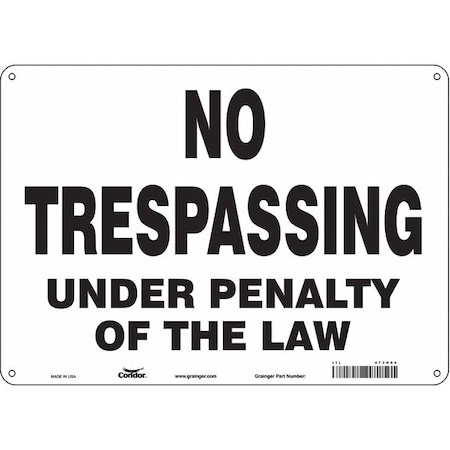 Condor Safety Sign, 10 in Height, 14 in Width, Aluminum, Horizontal Rectangle, English, 473H94 473H94