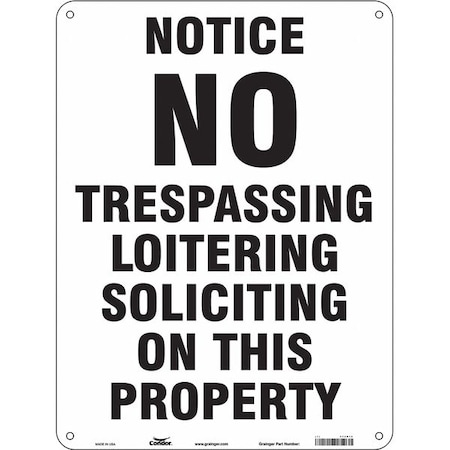 Condor Safety Sign, 18" W, 24" H, 0.032" Thickness, 473H78 473H78