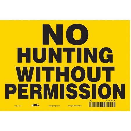 Condor Safety Sign, 7 in Height, 10 in Width, Vinyl, Vertical Rectangle, English, 473H03 473H03