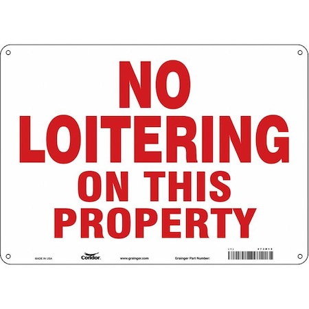 Condor Safety Sign, 10 in Height, 14 in Width, Aluminum, Horizontal Rectangle, English, 473H12 473H12