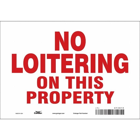 Condor Safety Sign, 7 in Height, 10 in Width, Vinyl, Vertical Rectangle, English, 473H15 473H15