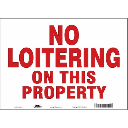 Condor Safety Sign, 10 in Height, 14 in Width, Vinyl, Horizontal Rectangle, English, 473H16 473H16