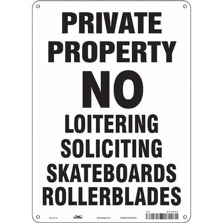 Condor Safety Sign, 14 in Height, 10 in Width, Polyethylene, Vertical Rectangle, English, 473H22 473H22