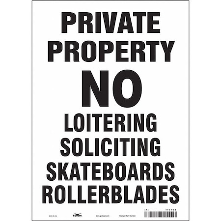 Condor Safety Sign, 14 in Height, 10 in Width, Vinyl, Vertical Rectangle, English, 473H25 473H25