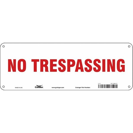 Condor Safety Sign, 5 in H, 14 in W, Polyethylene, Vertical Rectangle, English, 473H47 473H47