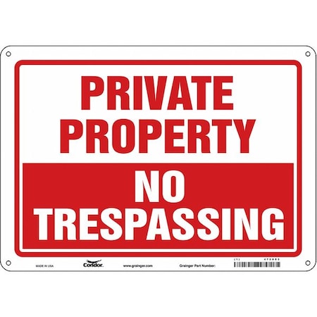 Condor Safety Sign, 10 in Height, 14 in Width, Aluminum, Horizontal Rectangle, English, 473H53 473H53