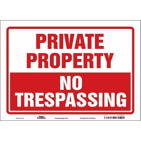Condor Safety Sign, 10 in Height, 14 in Width, Vinyl, Horizontal Rectangle, English, 473H57 473H57