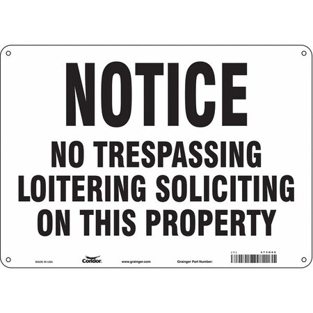 Condor Safety Sign, 10 in Height, 14 in Width, Aluminum, Horizontal Rectangle, English, 473H69 473H69