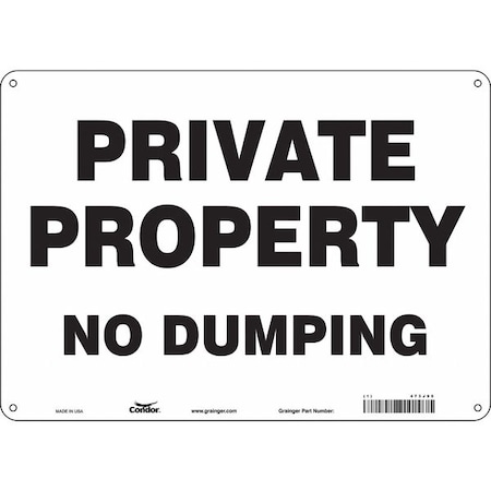 Condor Safety Sign, 10 in Height, 14 in Width, Aluminum, Horizontal Rectangle, English, 473J95 473J95