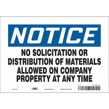 Condor Safety Sign, 7 in Height, 10 in Width, Vinyl, Vertical Rectangle, English, 473K91 473K91