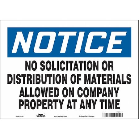 Condor Safety Sign, 10 in Height, 14 in Width, Vinyl, Horizontal Rectangle, English, 473K92 473K92