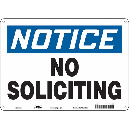 Condor Safety Sign, 10 in Height, 14 in Width, Polyethylene, Horizontal Rectangle, English, 473K96 473K96