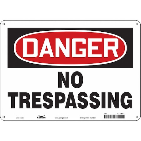 Condor Safety Sign, 10 in Height, 14 in Width, Aluminum, Horizontal Rectangle, English, 473K73 473K73