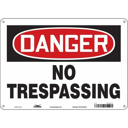 Condor Safety Sign, 10 in Height, 14 in Width, Polyethylene, Horizontal Rectangle, English, 473K77 473K77