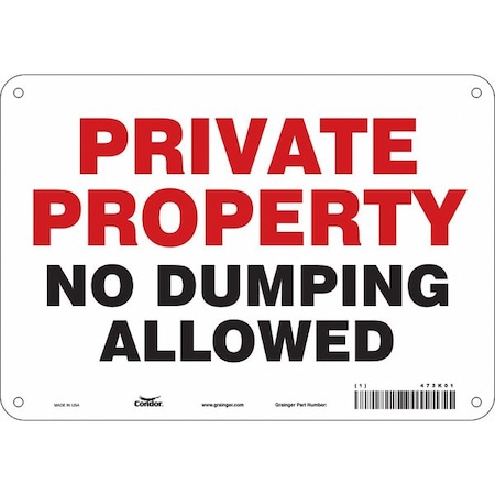 Condor Safety Sign, 7 in Height, 10 in Width, Aluminum, Vertical Rectangle, English, 473K01 473K01