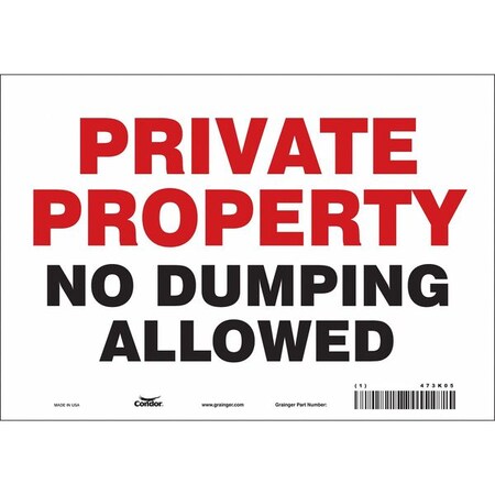Condor Safety Sign, 7 in Height, 10 in Width, Vinyl, Vertical Rectangle, English, 473K05 473K05