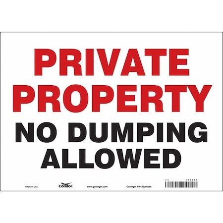 Condor Safety Sign, 10 in Height, 14 in Width, Vinyl, Horizontal Rectangle, English, 473K06 473K06