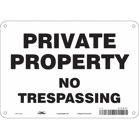 Condor Safety Sign, 7 in Height, 10 in Width, Aluminum, Vertical Rectangle, English, 473K07 473K07