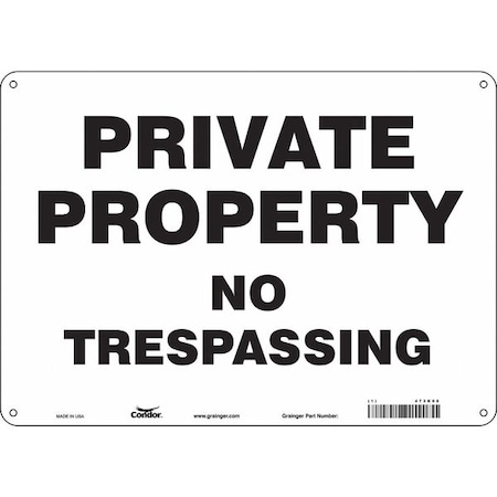 Condor Safety Sign, 10 in Height, 14 in Width, Aluminum, Horizontal Rectangle, English, 473K08 473K08