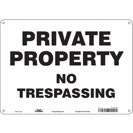 Condor Safety Sign, 10 in Height, 14 in Width, Polyethylene, Horizontal Rectangle, English, 473K16 473K16