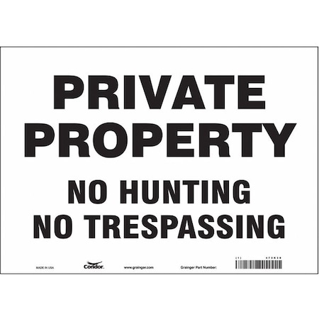 Condor Safety Sign, 10 in Height, 14 in Width, Vinyl, Horizontal Rectangle, English, 473K30 473K30