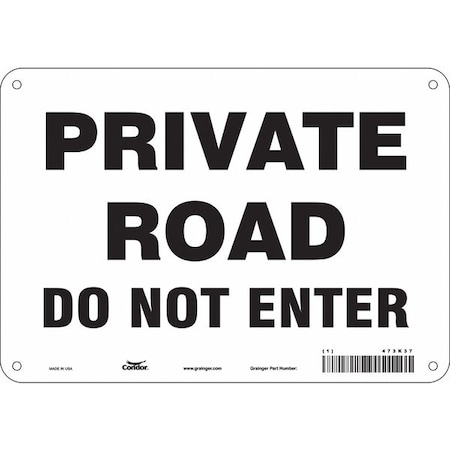 Condor Safety Sign, 7 in Height, 10 in Width, Aluminum, Vertical Rectangle, English, 473K37 473K37