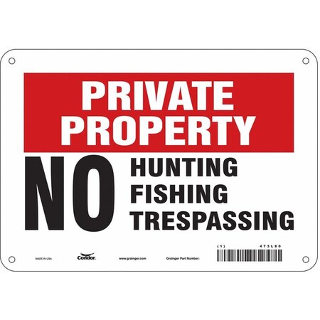 Condor Safety Sign, 7 in Height, 10 in Width, Aluminum, Vertical Rectangle, English, 473L80 473L80