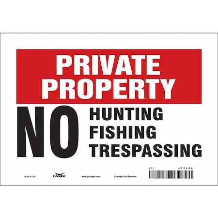 Condor Safety Sign, 7 in Height, 10 in Width, Vinyl, Vertical Rectangle, English, 473L84 473L84