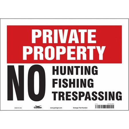 Condor Safety Sign, 10 in Height, 14 in Width, Vinyl, Horizontal Rectangle, English, 473L85 473L85