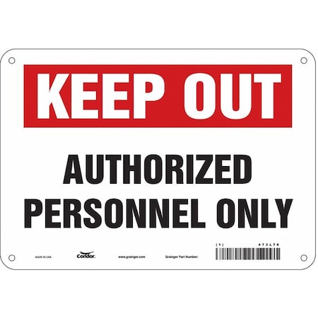 Condor Safety Sign, 7 in Height, 10 in Width, Polyethylene, Vertical Rectangle, English, 473L76 473L76