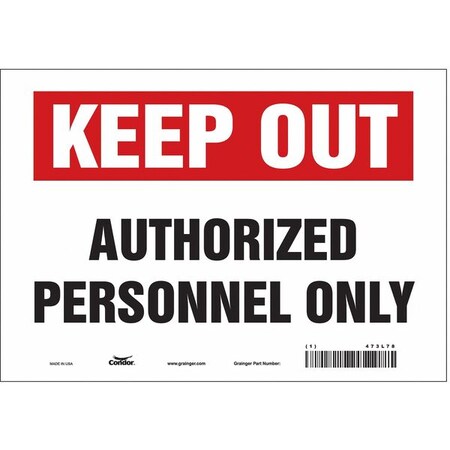 Condor Safety Sign, 7 in Height, 10 in Width, Vinyl, Vertical Rectangle, English, 473L78 473L78