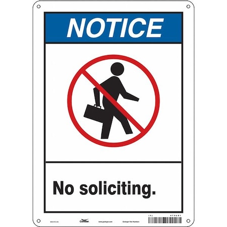 Condor Safety Sign, 14 in Height, 10 in Width, Aluminum, Vertical Rectangle, English, 473L01 473L01