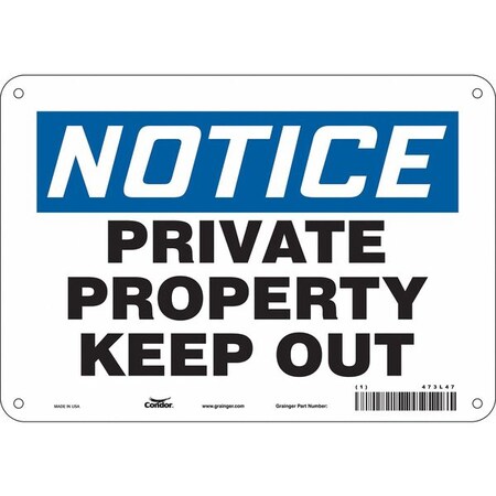 Condor Safety Sign, 7 in Height, 10 in Width, Aluminum, Vertical Rectangle, English, 473L47 473L47