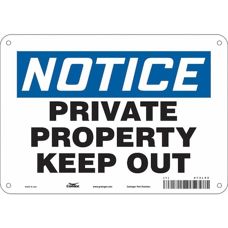 Condor Safety Sign, 7 in Height, 10 in Width, Polyethylene, Vertical Rectangle, English, 473L50 473L50