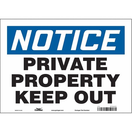 Condor Safety Sign, 10 in Height, 14 in Width, Vinyl, Horizontal Rectangle, English, 473L53 473L53