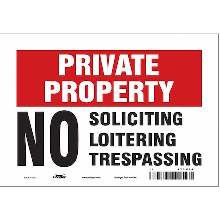 Condor Safety Sign, 7 in Height, 10 in Width, Vinyl, Vertical Rectangle, English, 473M09 473M09