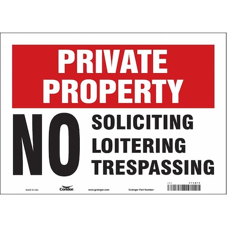 Condor Safety Sign, 10 in Height, 14 in Width, Vinyl, Horizontal Rectangle, English, 473M10 473M10