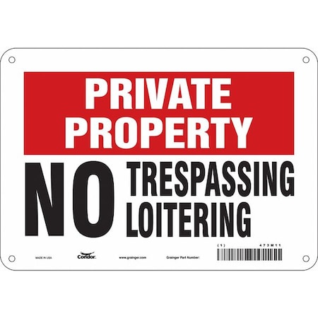 Condor Safety Sign, 7 in Height, 10 in Width, Aluminum, Vertical Rectangle, English, 473M11 473M11