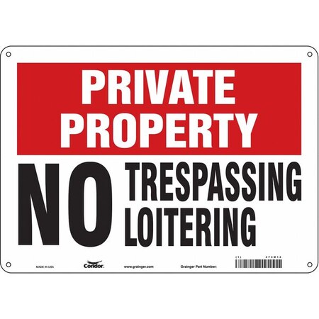 Condor Safety Sign, 10 in Height, 14 in Width, Polyethylene, Horizontal Rectangle, English, 473M14 473M14