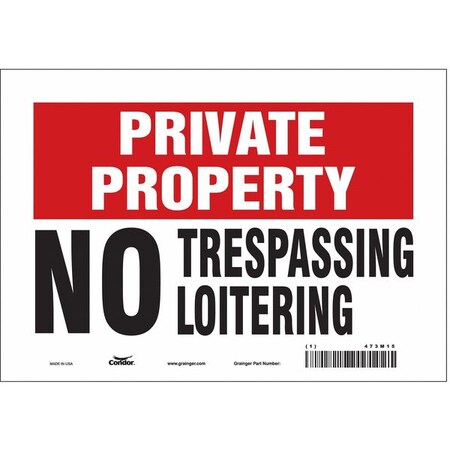 Condor Safety Sign, 7 in Height, 10 in Width, Vinyl, Vertical Rectangle, English, 473M15 473M15
