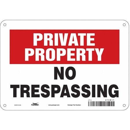 Condor Safety Sign, 7 in Height, 10 in Width, Aluminum, Vertical Rectangle, English, 473M17 473M17
