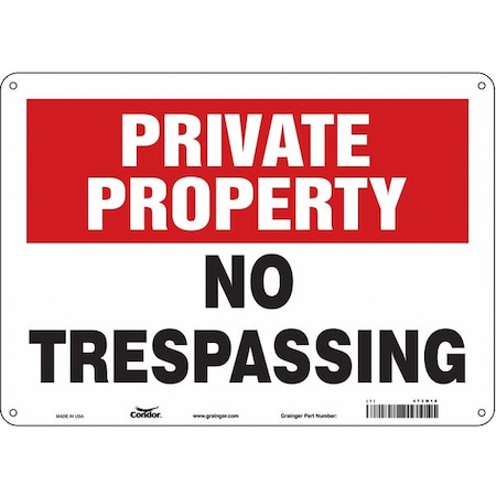 Condor Safety Sign, 10 in Height, 14 in Width, Aluminum, Horizontal Rectangle, English, 473M18 473M18